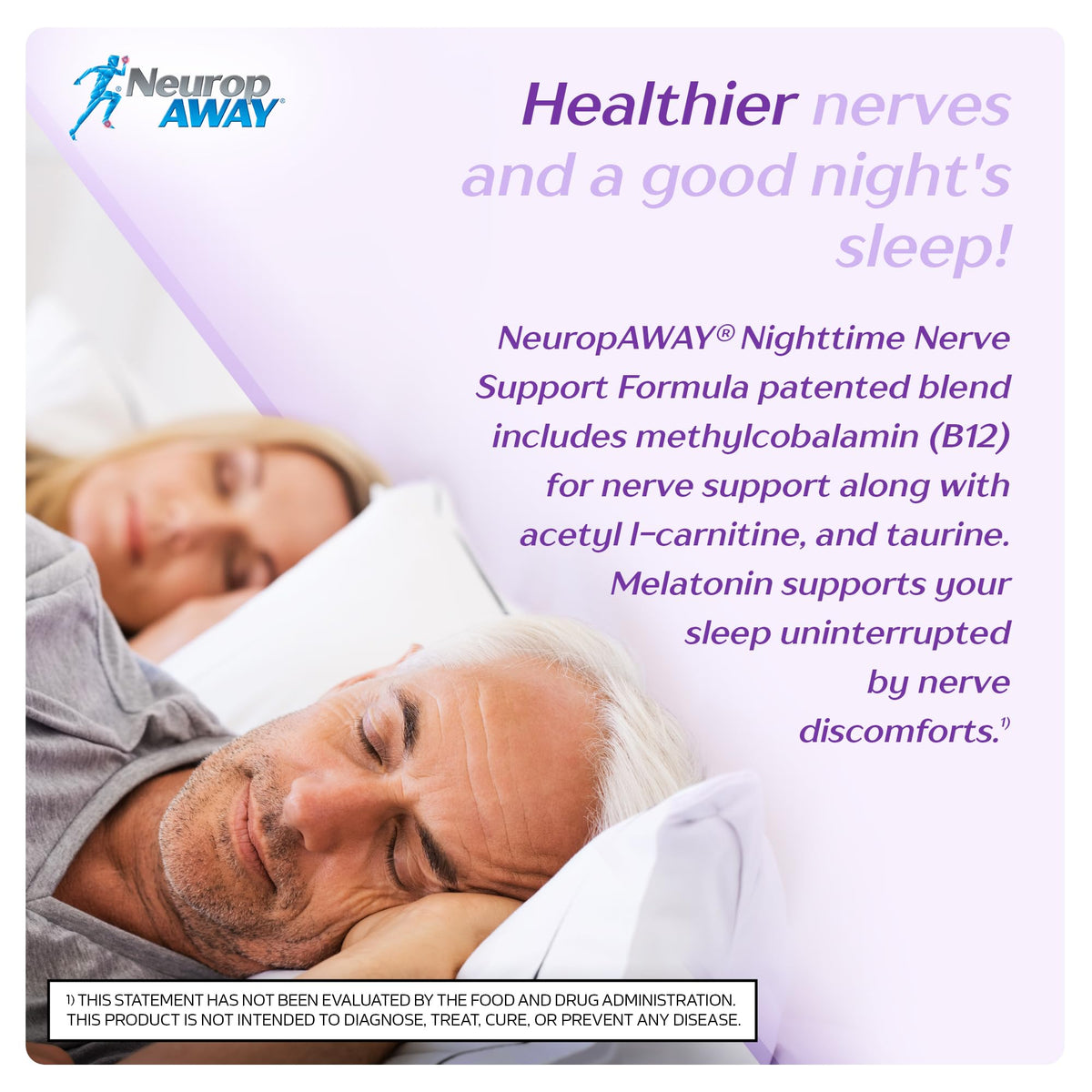 NeuropAWAY PM Nighttime Nerve Support - 60 Capsules - image 3