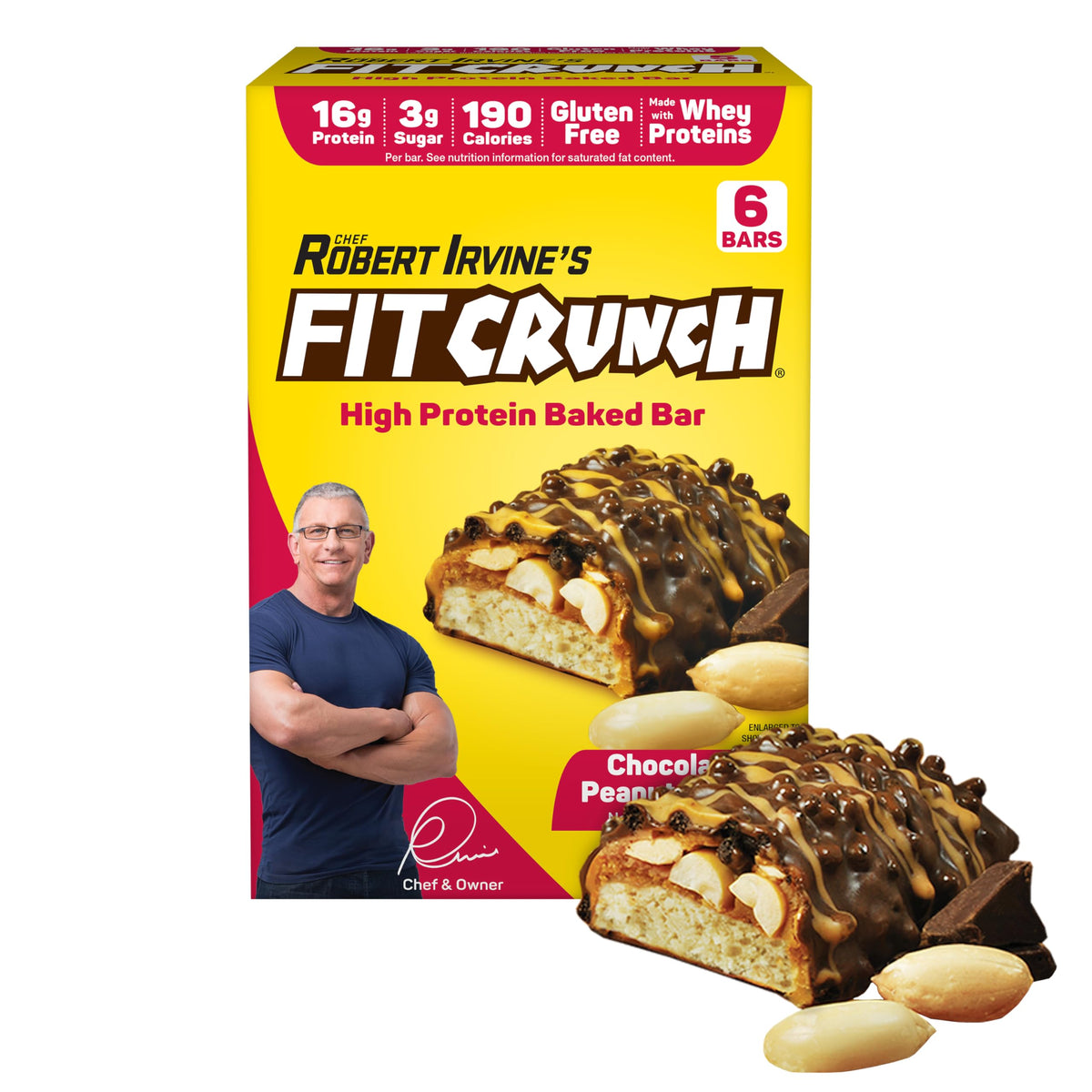 Fit Crunch Snack Size Protein Bar Chocolate Peanut Butter - 6 Count