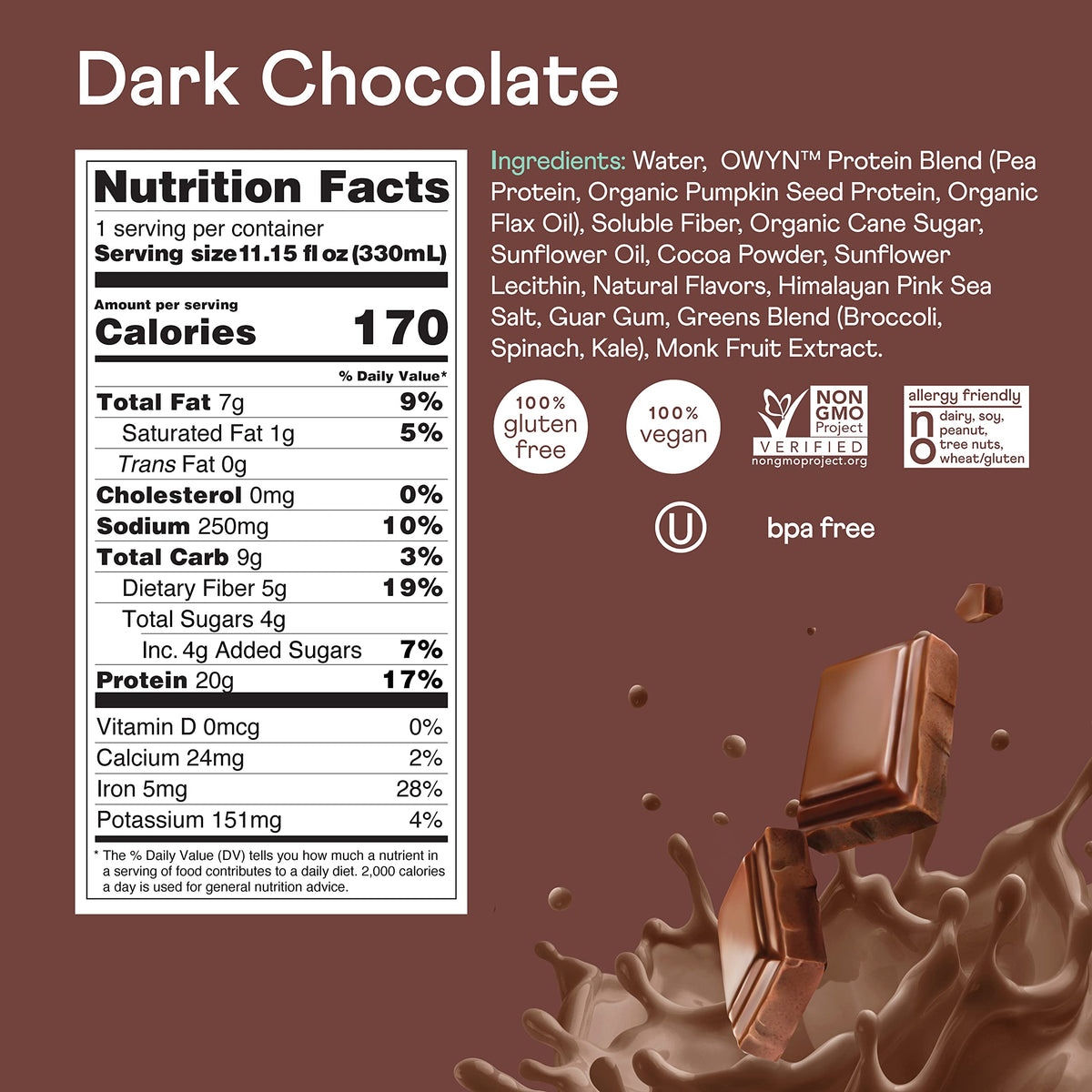 OWYN Only What You Need Vegan Protein Shake - 12 Pack - image 2