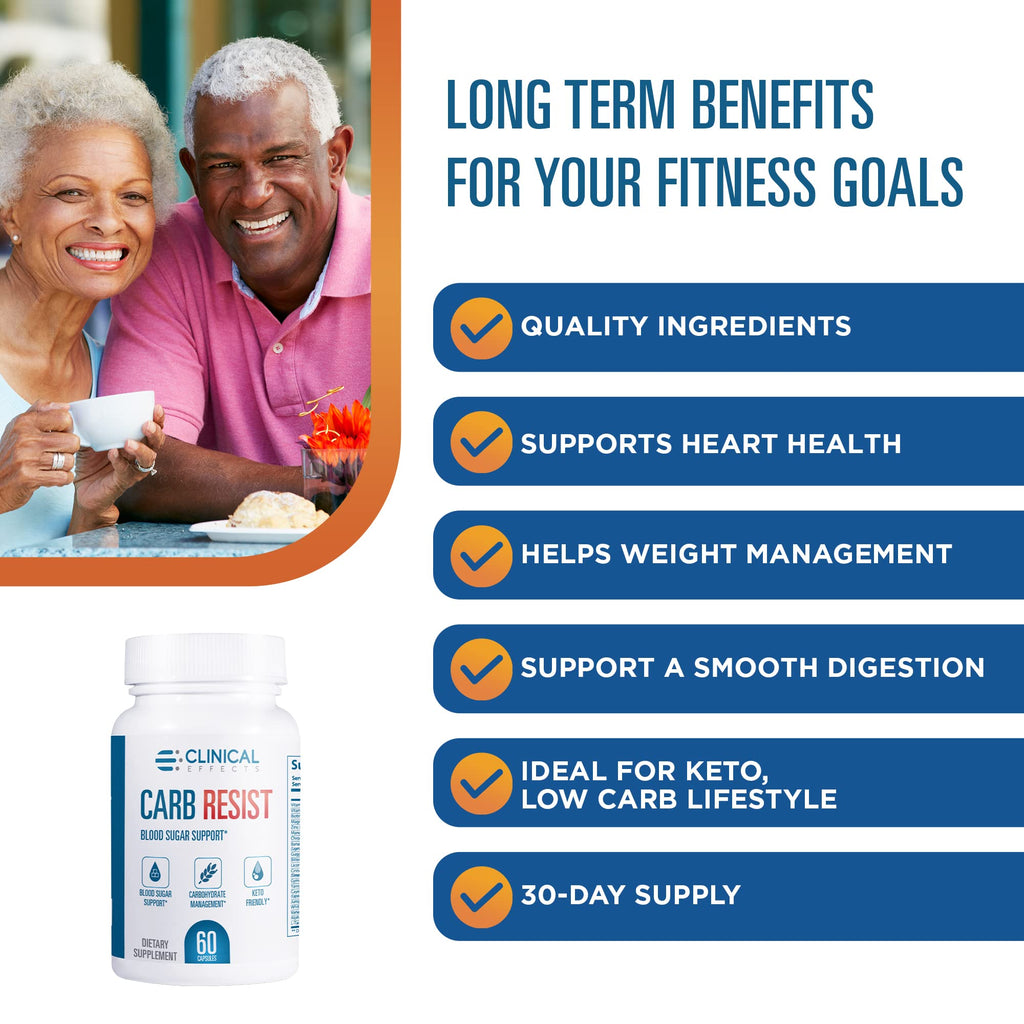 Clinical Effects Carb Resist Carb Blocker with Vitamin C - 60 Capsules - image 5