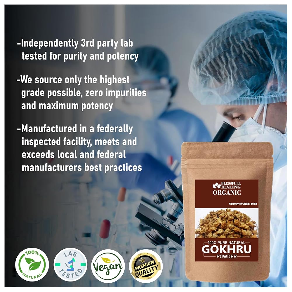 Blessfull Healing Organic Gokhru Powder - 100 Grams - image 3