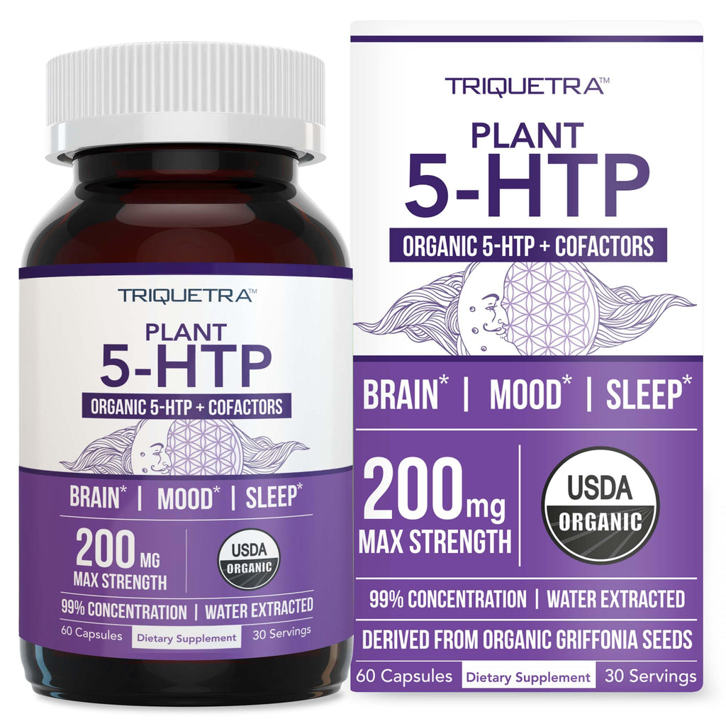 Triquetra Health Organic 5-HTP 200 mg Capsules - 60 Count