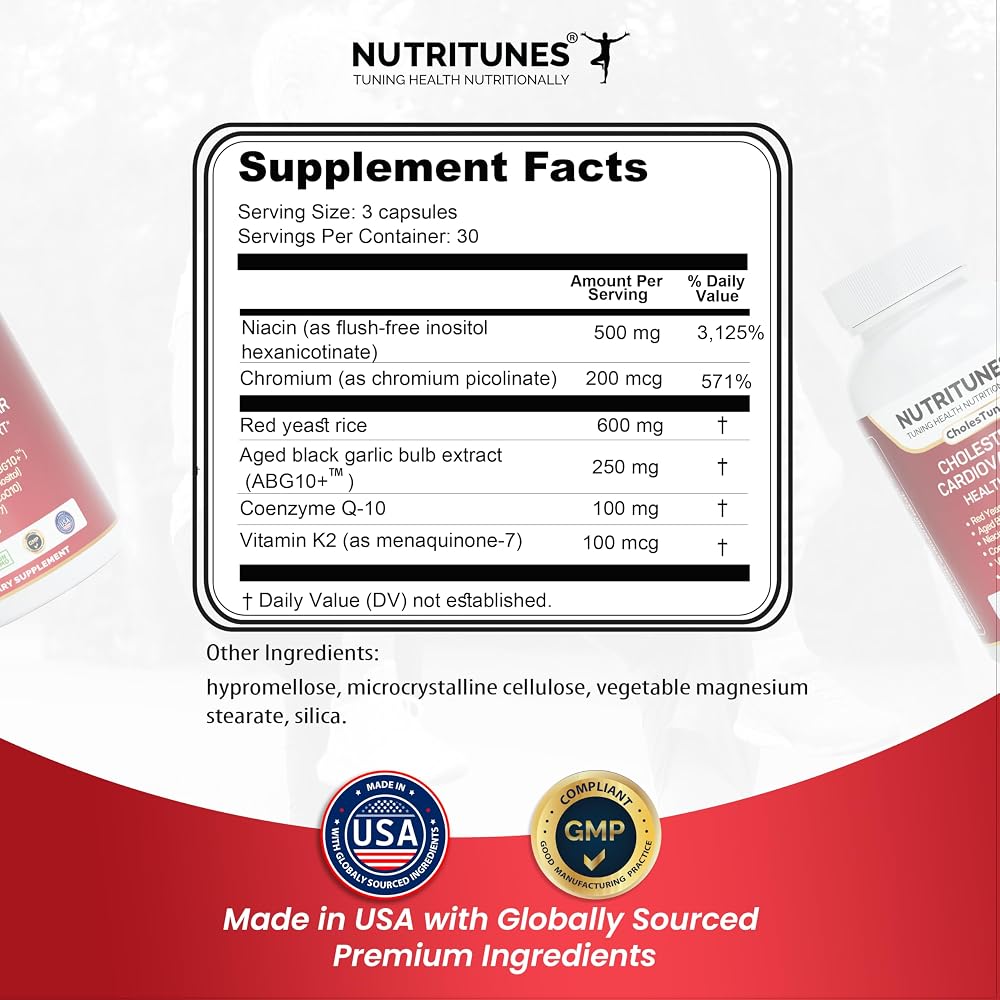 Nutritunes CholesTunes Cholesterol Support Supplement - 90 Capsules - image 5