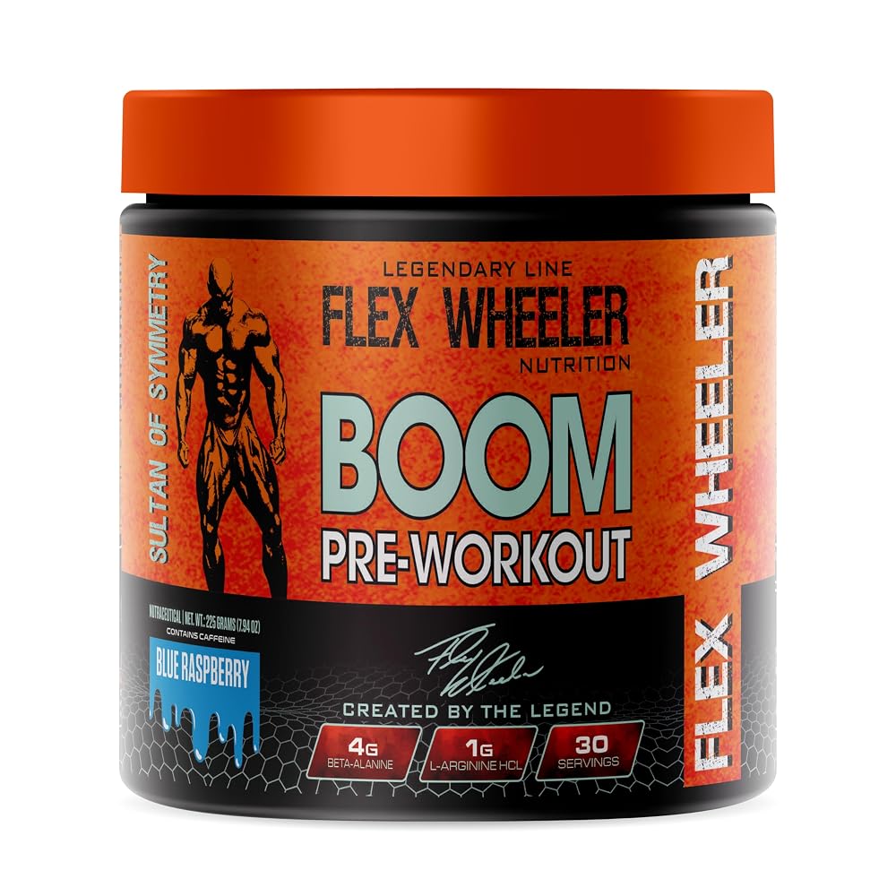 FLEX WHEELER NUTRITION Boom Pre Workout Powder - 30 Servings