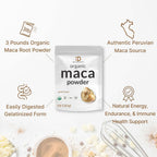 DEAL SUPPLEMENT Organic Peruvian Maca Root Powder - 3lbs - image 4