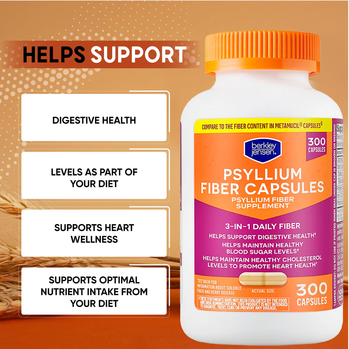 Berkley Jensen Psyllium Husk Fiber Capsules - 600 Count - image 7