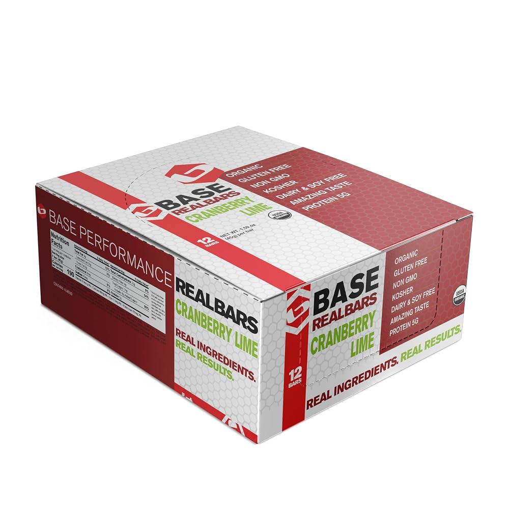 BASE Performance Cranberry Lime Energy Bars - 12 Count - image 2