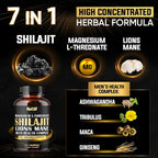 NUQIIT 1000mg Magnesium L-Threonate with Lions Mane, Shilajit Capsules
