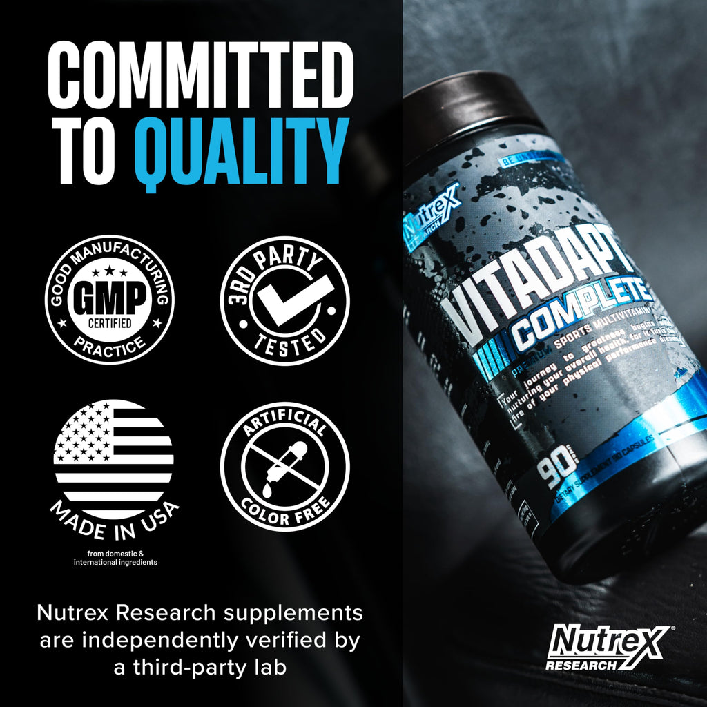 Nutrex Research Vitadapt Complete Sports Multivitamin for Men - 90 Capsules - image 8