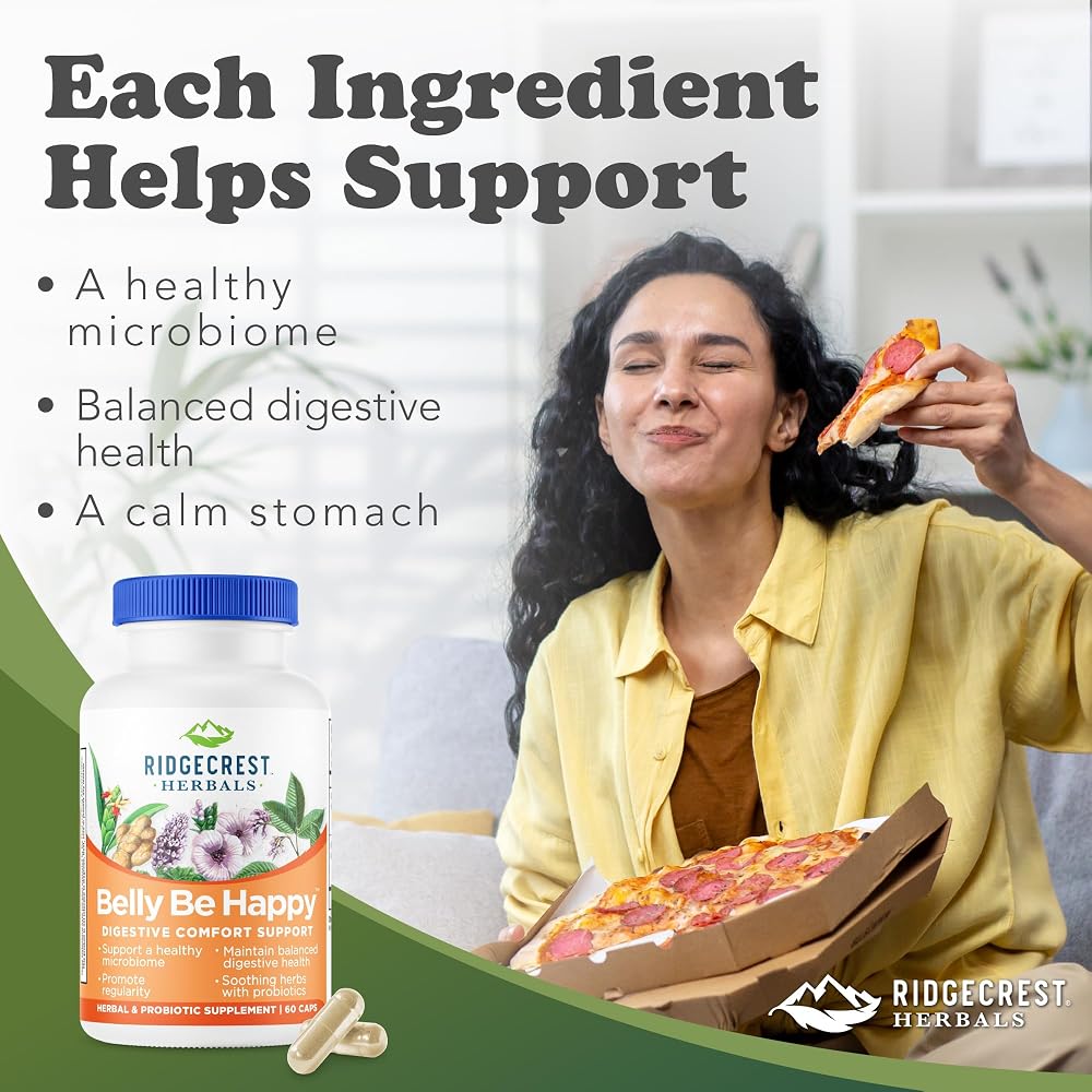 RidgeCrest Herbals Belly Be Happy Probiotic - 60 Capsules - image 2