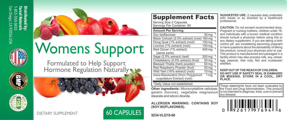 Tarsal Naturals Multivitamin Hormone Support for Women - 60 Capsules - image 4