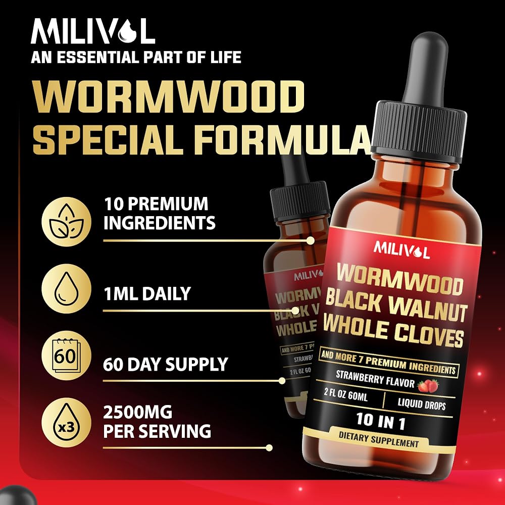 MILIVOL 10in1 Wormwood Liquid Drops - 2 Fl Oz - image 6