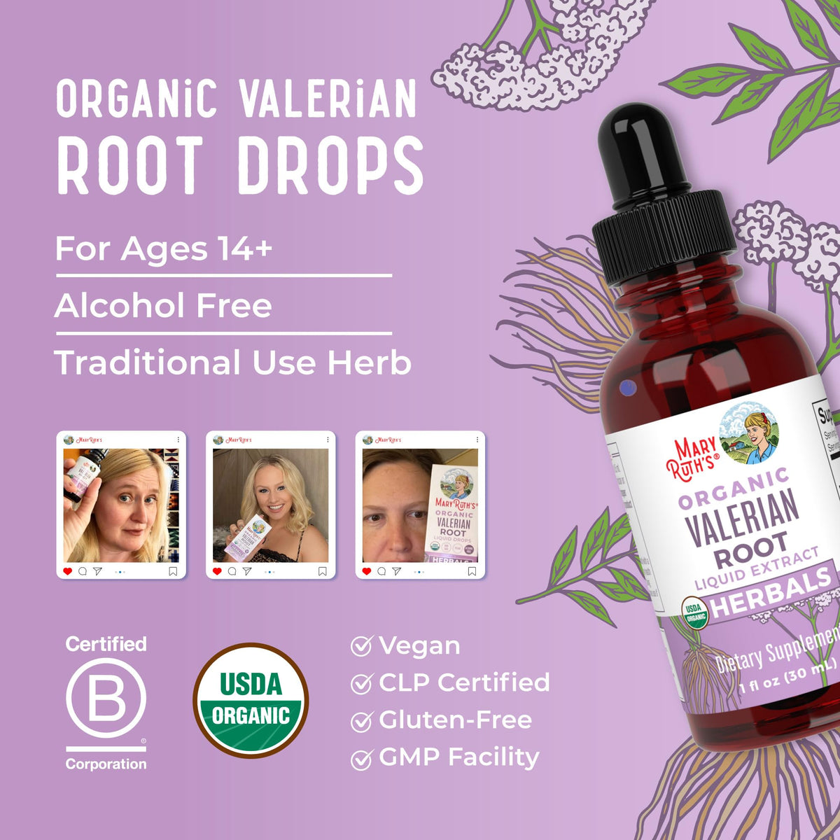 MARYRUTH'S Organic Valerian Root Liquid Drops Sleep Support - 60 Servings - image 9