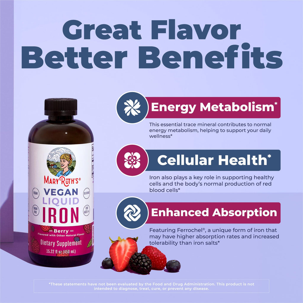 MaryRuth's Liquid Iron Supplement for Women, Men & Kids - 15.22 Fl Oz - image 4
