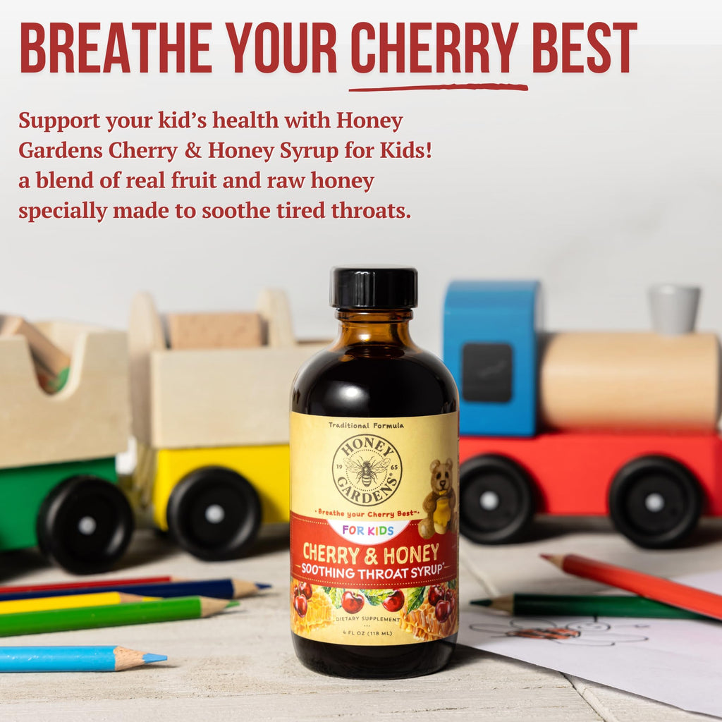 ZAND Honey Gardens Kids Cherry & Honey Soothing Throat Syrup - 4 FL OZ - image 5
