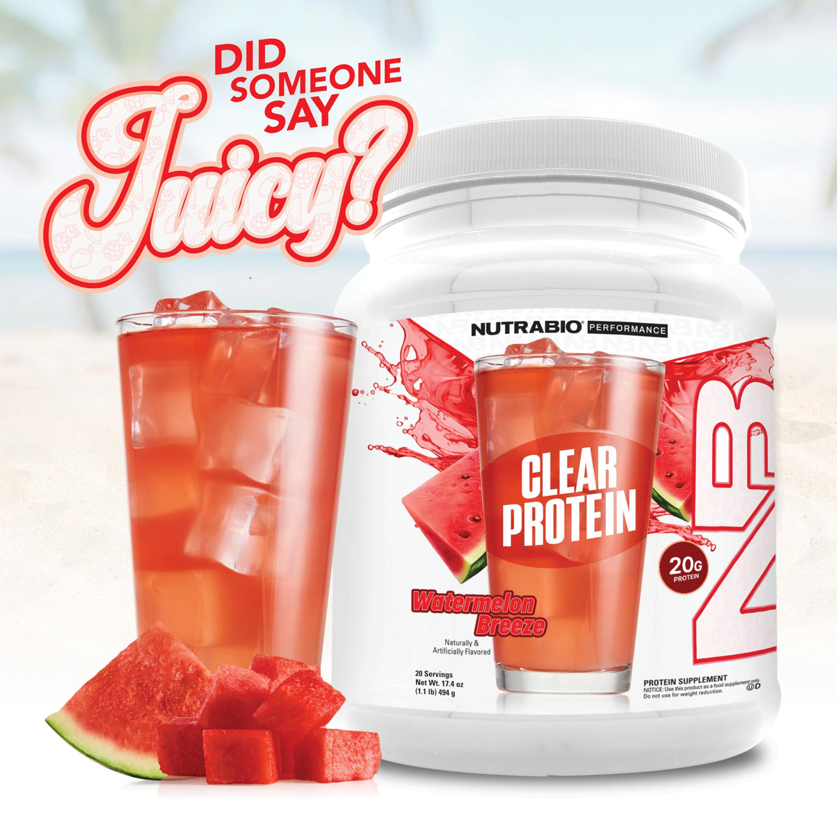 NutraBio Clear Whey Protein Isolate