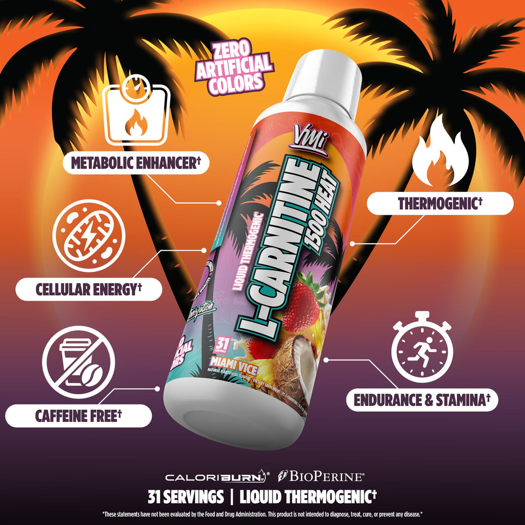 VMI Sports L-Carnitine 1500 Heat Liquid Enhanced Thermogenic