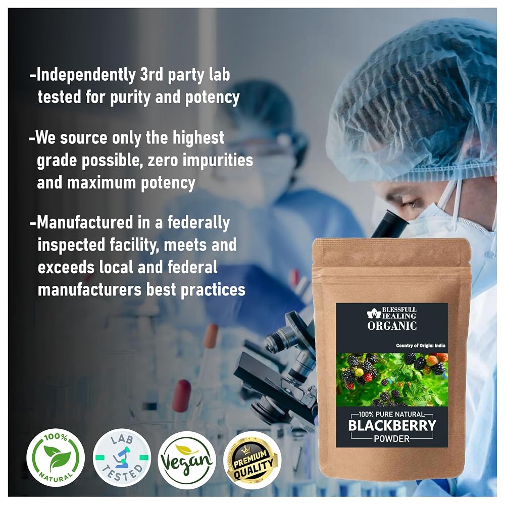 Blessfull Healing Organic BlackBerry Powder 100% Pure Natural 200