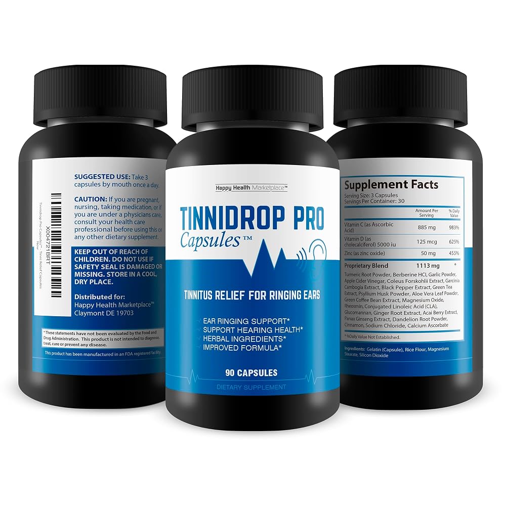 Happy Health Marketplace Tinnidrop Pro Tinnitus Relief - 90 Capsules - image 4