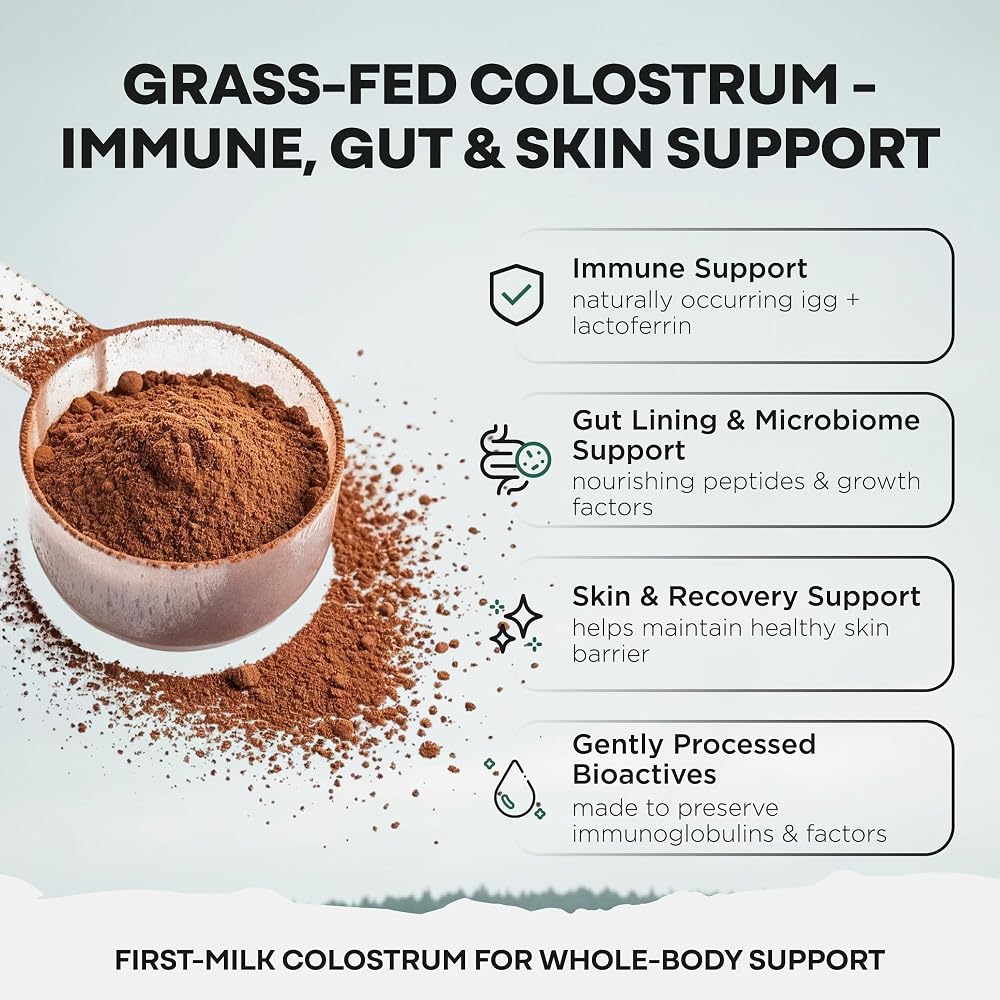 Wild Foods Colostrum Supplement Powder for Natural IgG Pure Whole