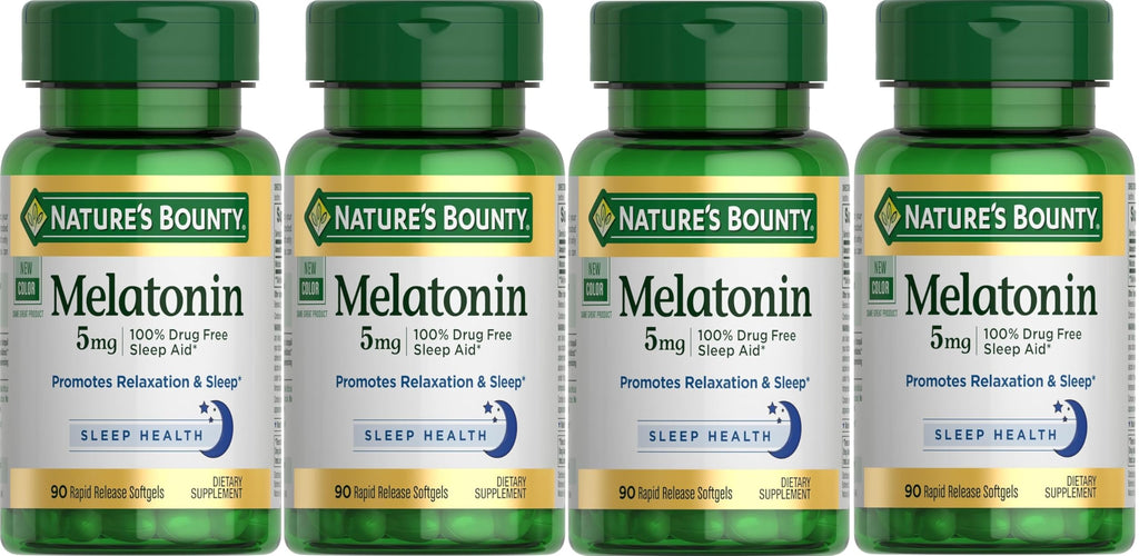 Nature's Bounty softgels melatonin 5mg Sleep Health Bottle Drug Free
