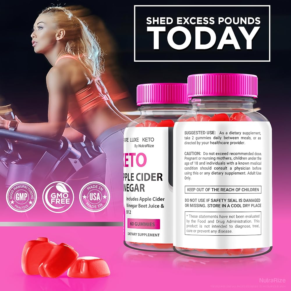 NutraRize Pure Luxe Keto ACV Gummies Apple Cider Vinegar - 180 Gummies - image 8