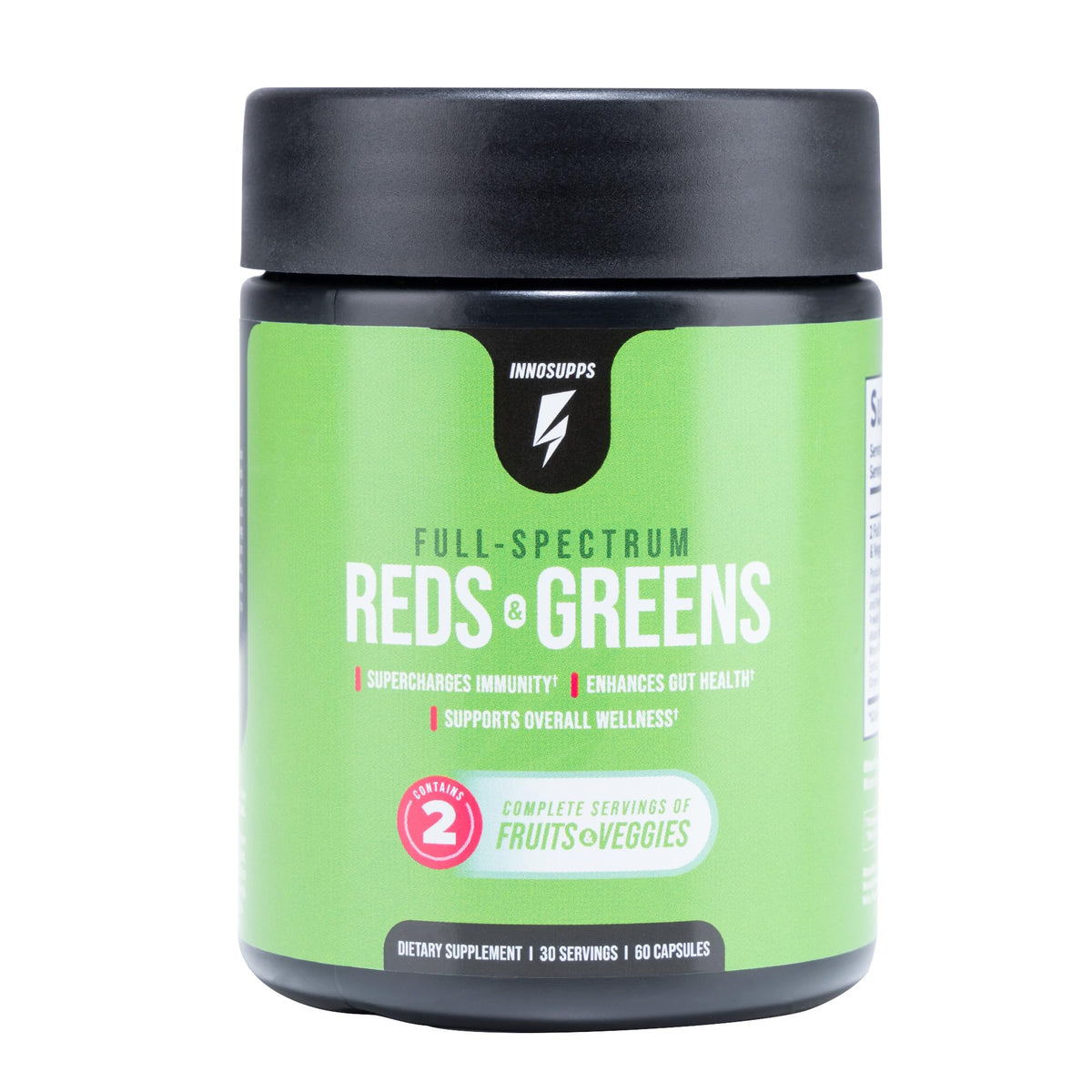 InnoSupps Full Spectrum Reds & Greens Superfood Capsules - 30 Count
