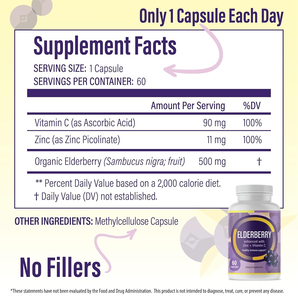IMYOONITÉ ULTRA CLEAN Black Elderberry Capsules Immune Support - 60 Capsules - image 4