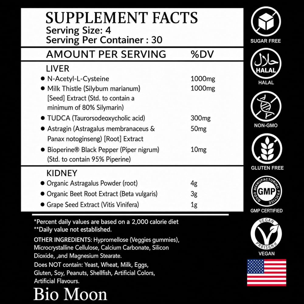 Bio Moon Liver & Kidney Detox Gummies with Milk Thistle - image 2