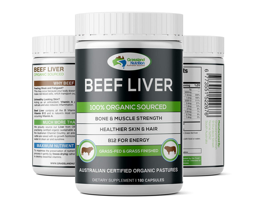 Grassland Nutrition Grass Fed Beef Liver Capsules for Energy - 180 Capsules - image 4