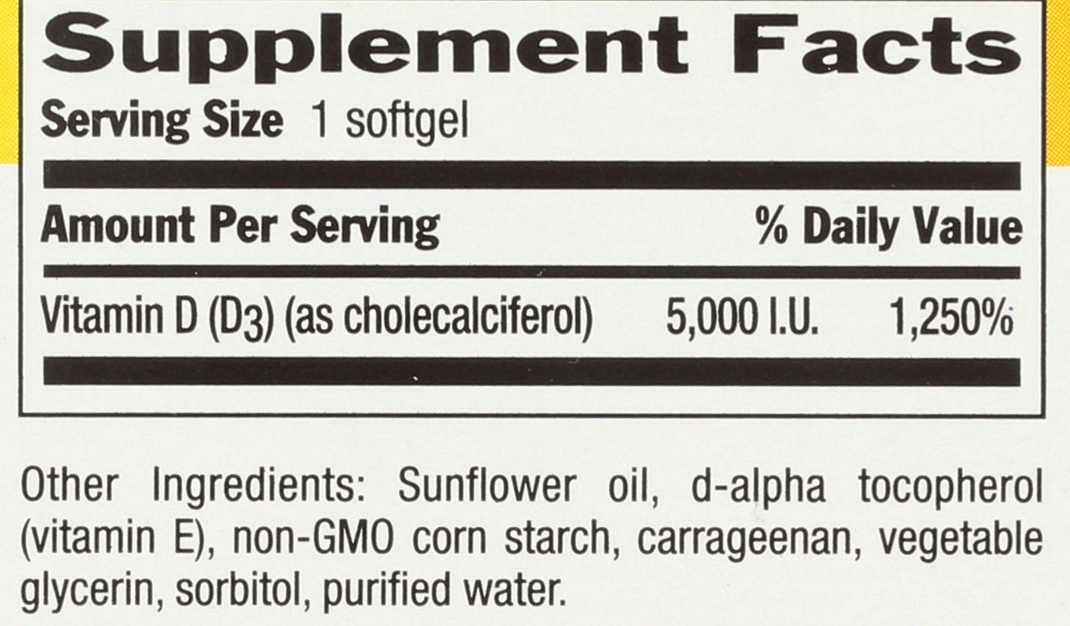 Country Life Vitamin D3 5000 IU Vegan - 60 Softgels - image 3
