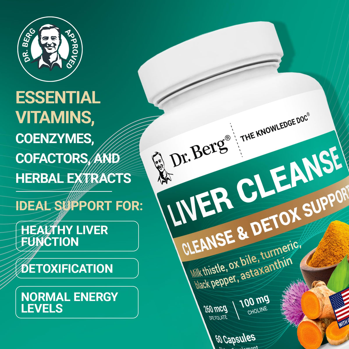 Dr. Berg Liver Cleanse Detox Capsules w/Unique Blend of Milk Thistle - image 3