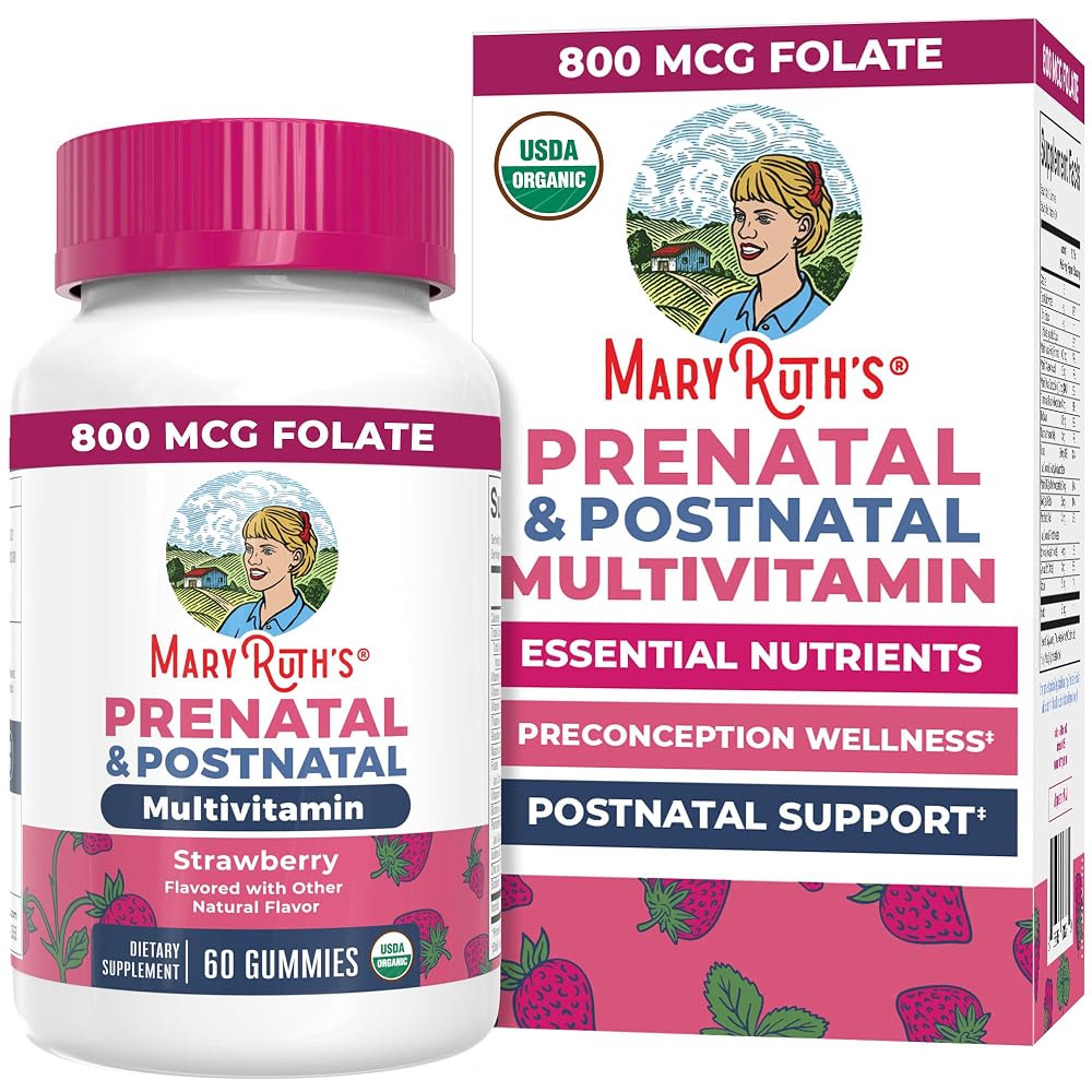 MaryRuth's Organic Prenatal & Postnatal Multivitamin Gummies - 60 Count
