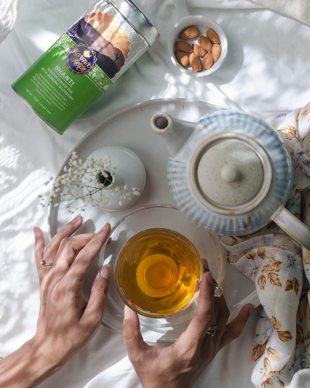 Karma Kettle Shanti Sencha Green Tea with Jasmine Blossoms - 75g - image 7