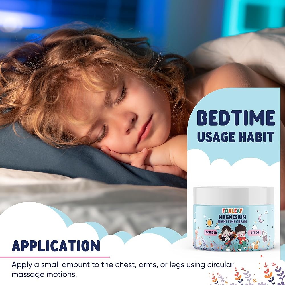FOXLEAF Magnesium Cream for Kids Sleep Support - 4 oz - image 5