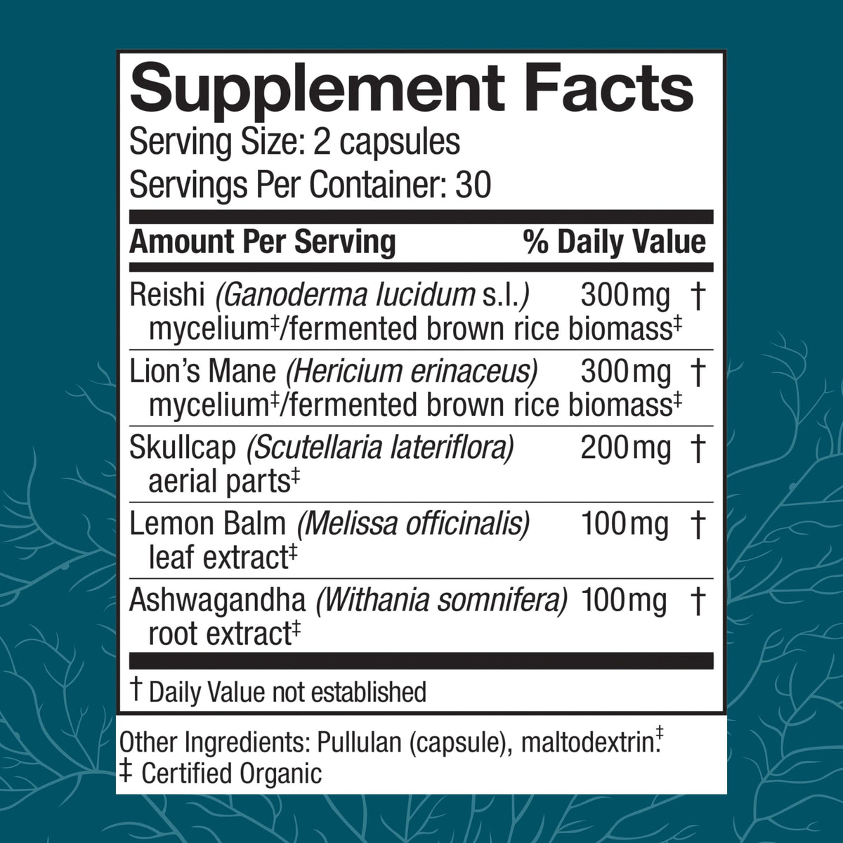 Host Defense MycoBotanicals Stress Decompress - 60 Capsules - image 2
