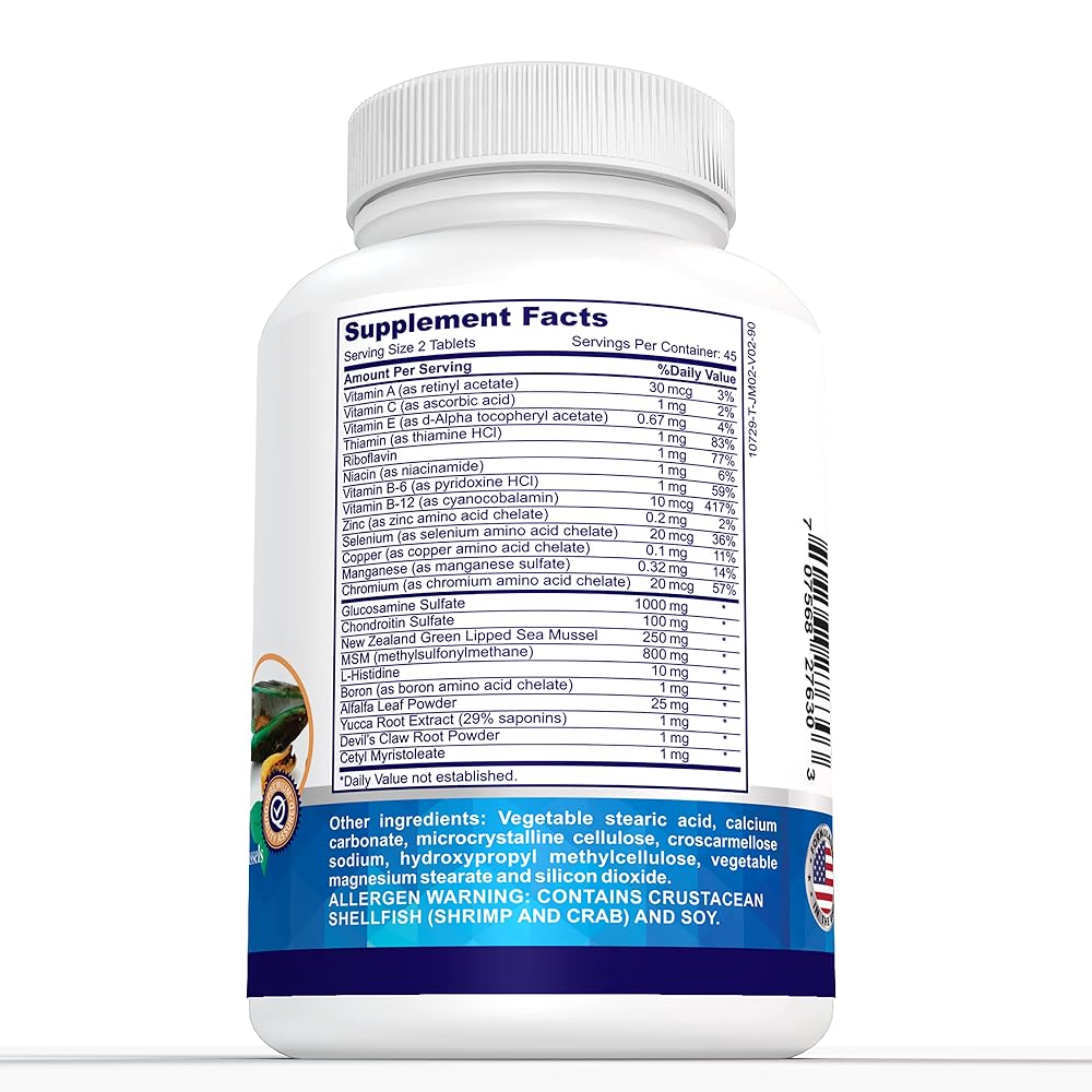 Vitality Span Glucosamine Chondroitin MSM Supplement - 90 Tablets - image 4