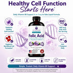 Life Solutions Liquid Vitamin B9 Folic Acid 800mcg Berry - 8oz - image 7