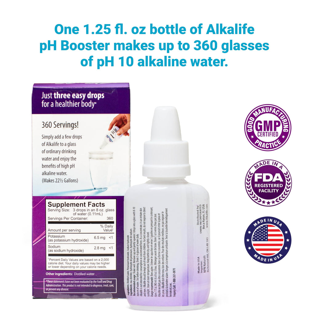 Alkalife Alkaline Water Drops pH 10 - 360 Servings - image 3