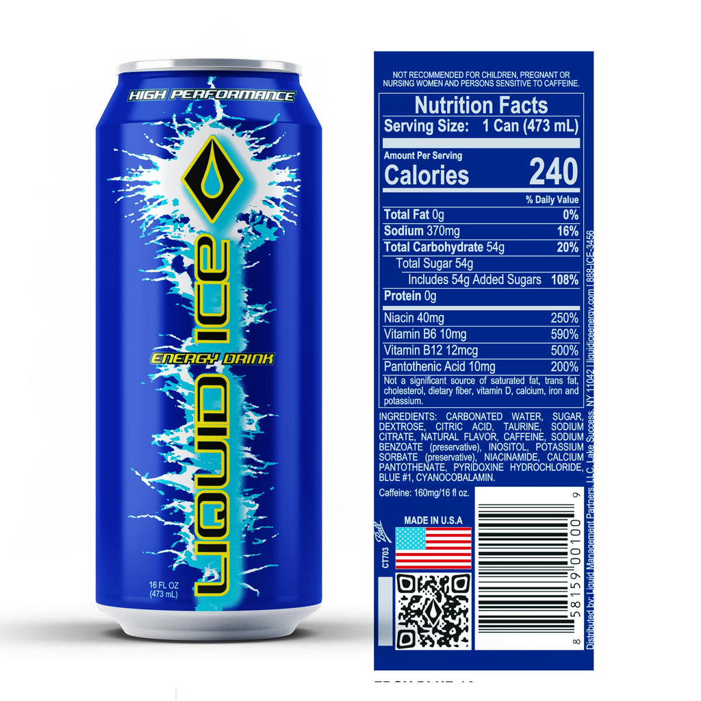 Liquid Ice Arctic Berry Energy Drink - 12 Pack (16 Fl Oz) - image 2
