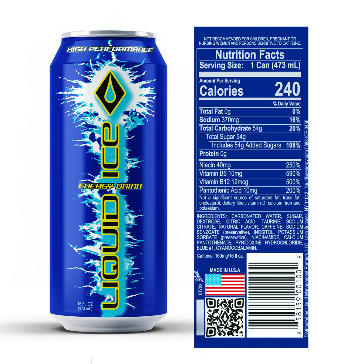 Liquid Ice Arctic Berry Energy Drink - 12 Pack (16 Fl Oz) - image 2