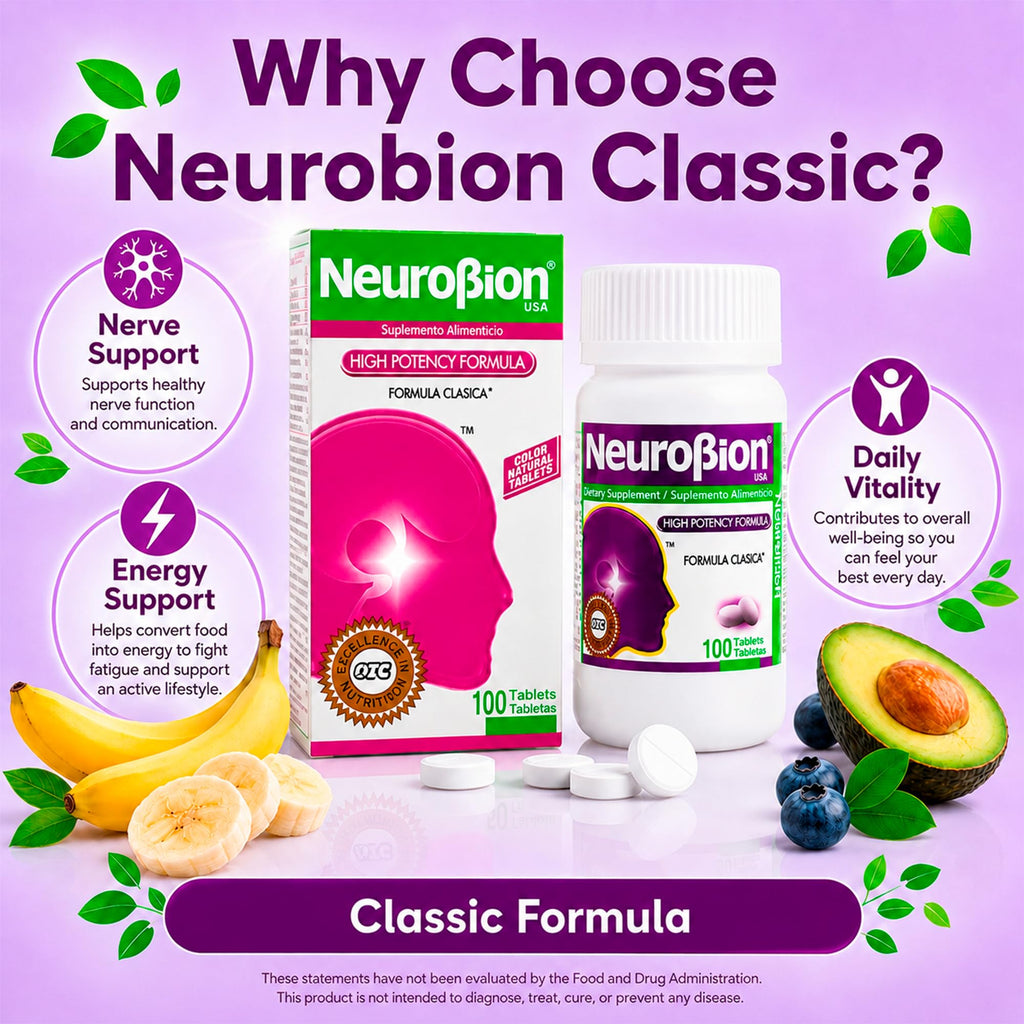 Neurobion High Potency Classic Formula B-Complex - 100 Tablets - image 7