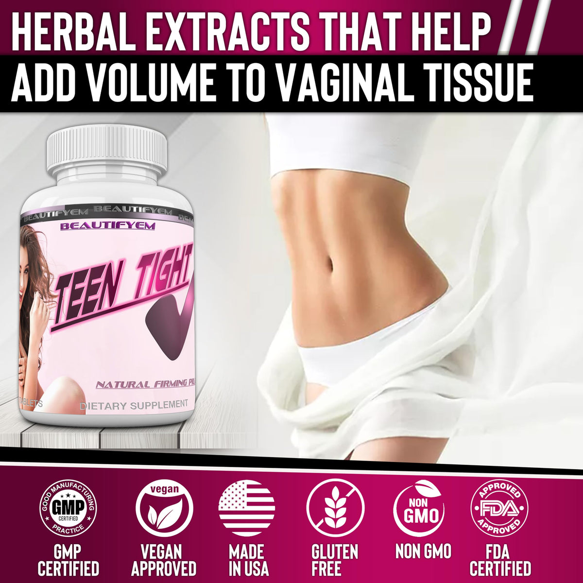 BEAUTIFYEM Teen Tight V Vaginal Tightening Tablets - 60 Tablets - image 3