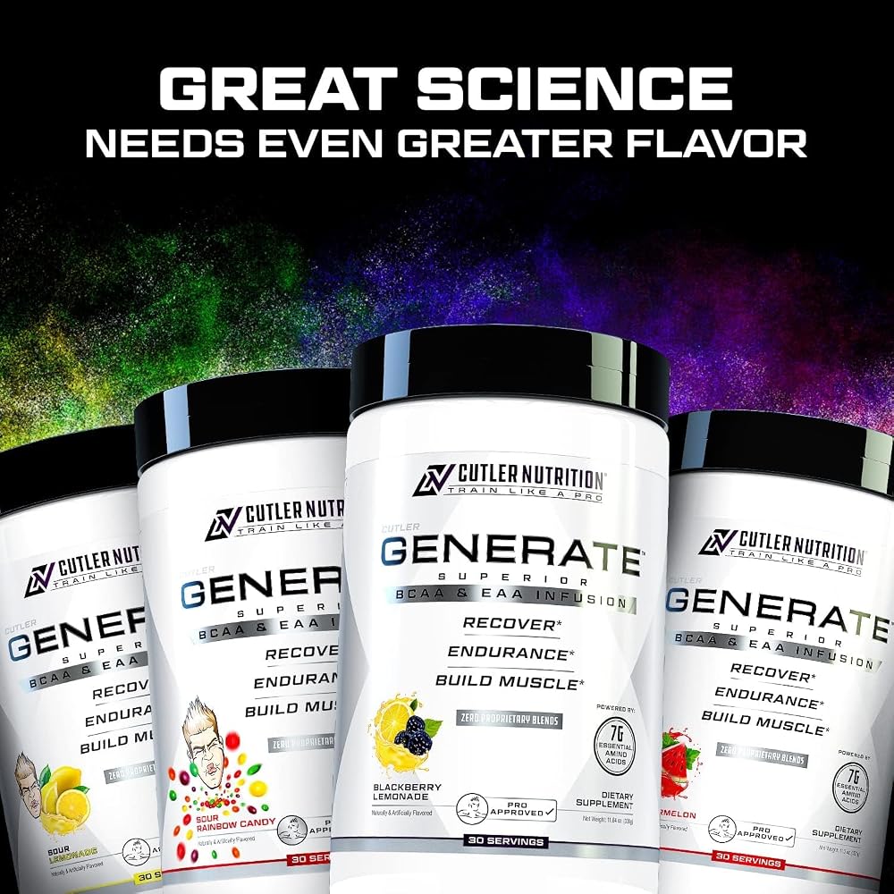 Cutler Nutrition Generate BCAA EAA Amino Acid Recovery Powder - 30 Servings - image 5