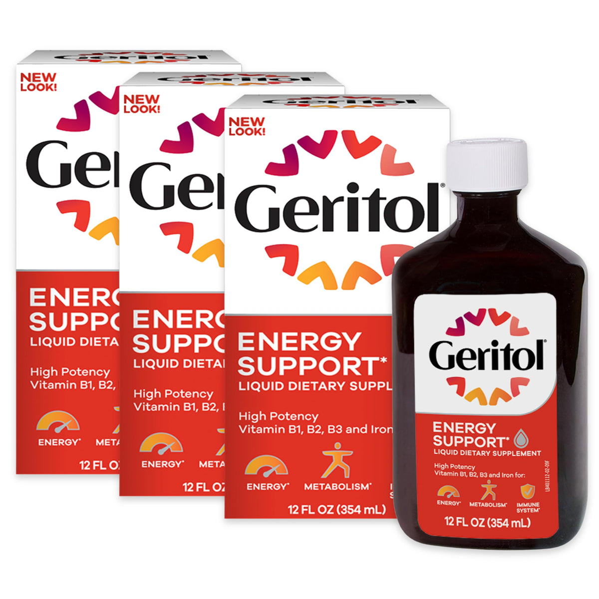 Geritol Liquid Iron and Multivitamin Energy Support - 36 Fl Oz