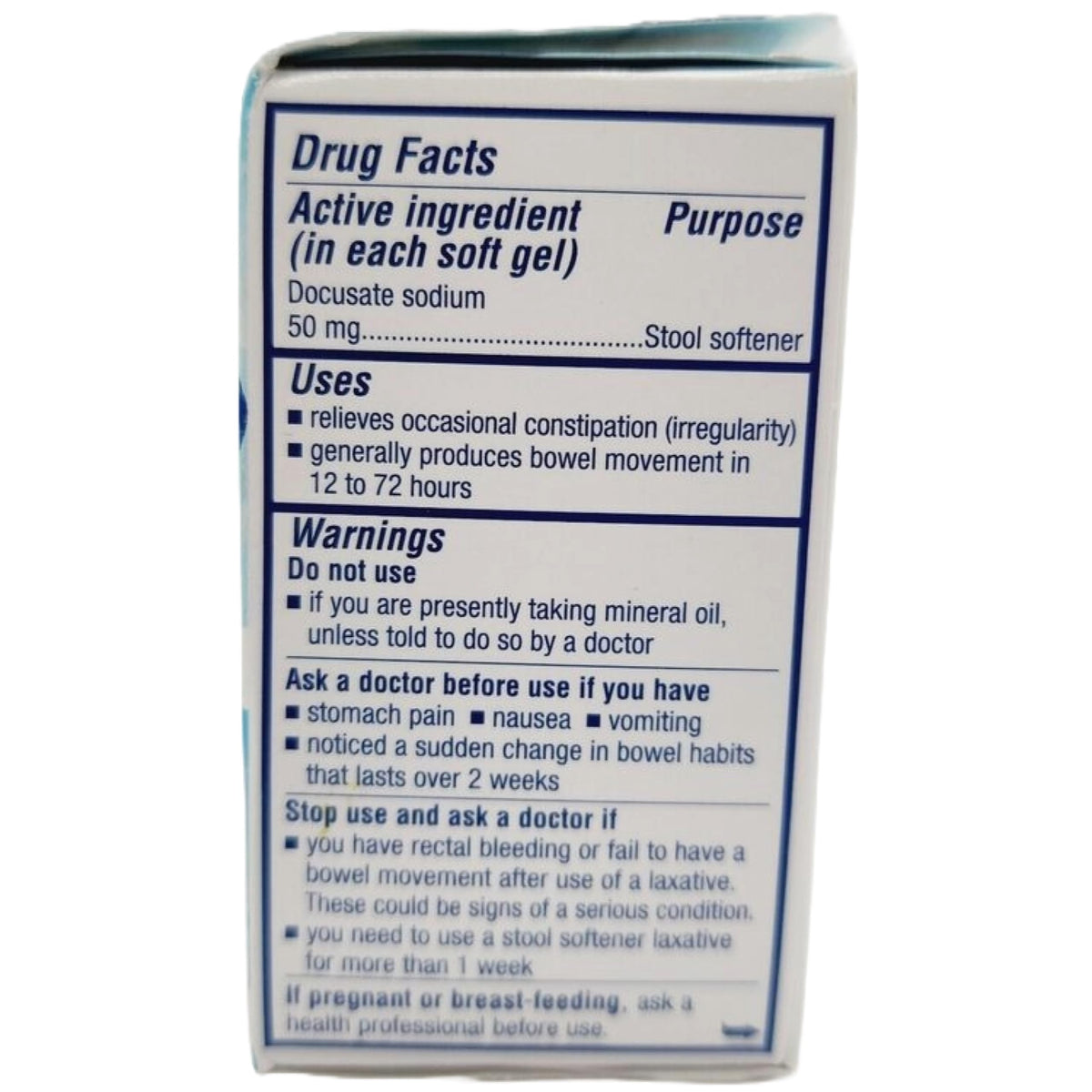 Colace Clear Docusate Sodium Stool Softener 50mg - 84 Capsules - image 2