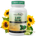 MoxyVites 5HTP 100mg Supplement with B6 - 120 Vegan Capsules