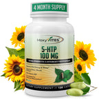 MoxyVites 5HTP 100mg Supplement with B6 - 120 Vegan Capsules