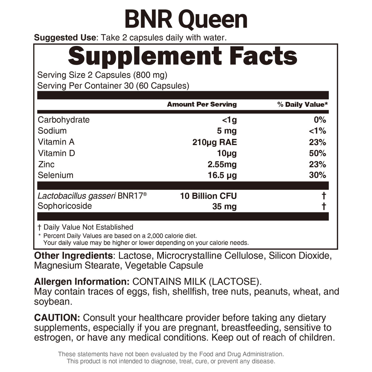 AceBiome Bnr Queen Menopausal Support Probiotic - 360 Capsules - image 2