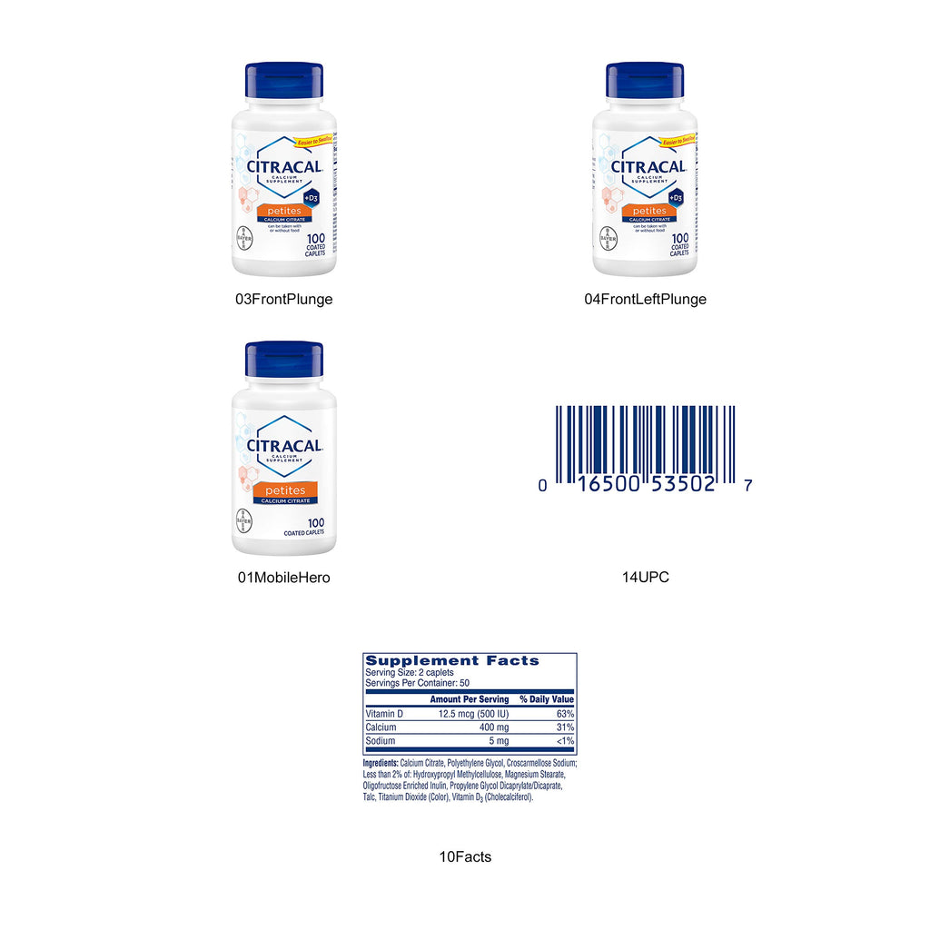 Citracal Calcium Citrate Petites with Vitamin D3 - 400 Tablets - image 9